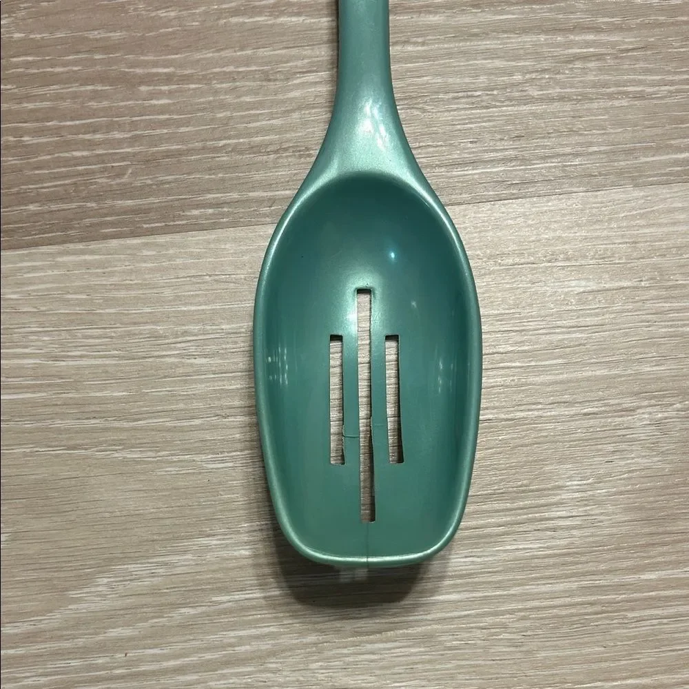 Foley Vintage Metallic Teal Slotted Kitchen Spoon